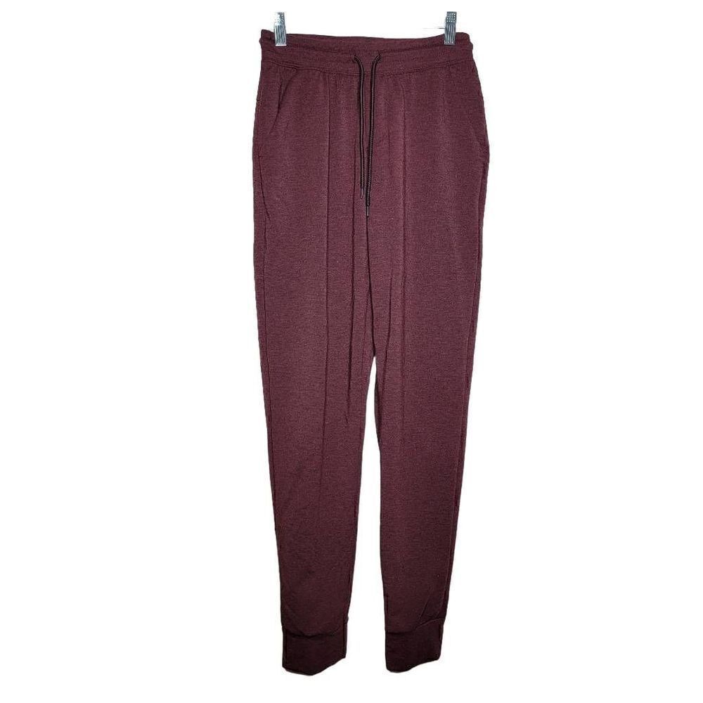 Athletic Works Driworks Pull String Jogger Sweatpants Burgundy Size Small